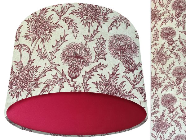 Red Thistle Light Shade Red, Scottish Thistle Lampshade