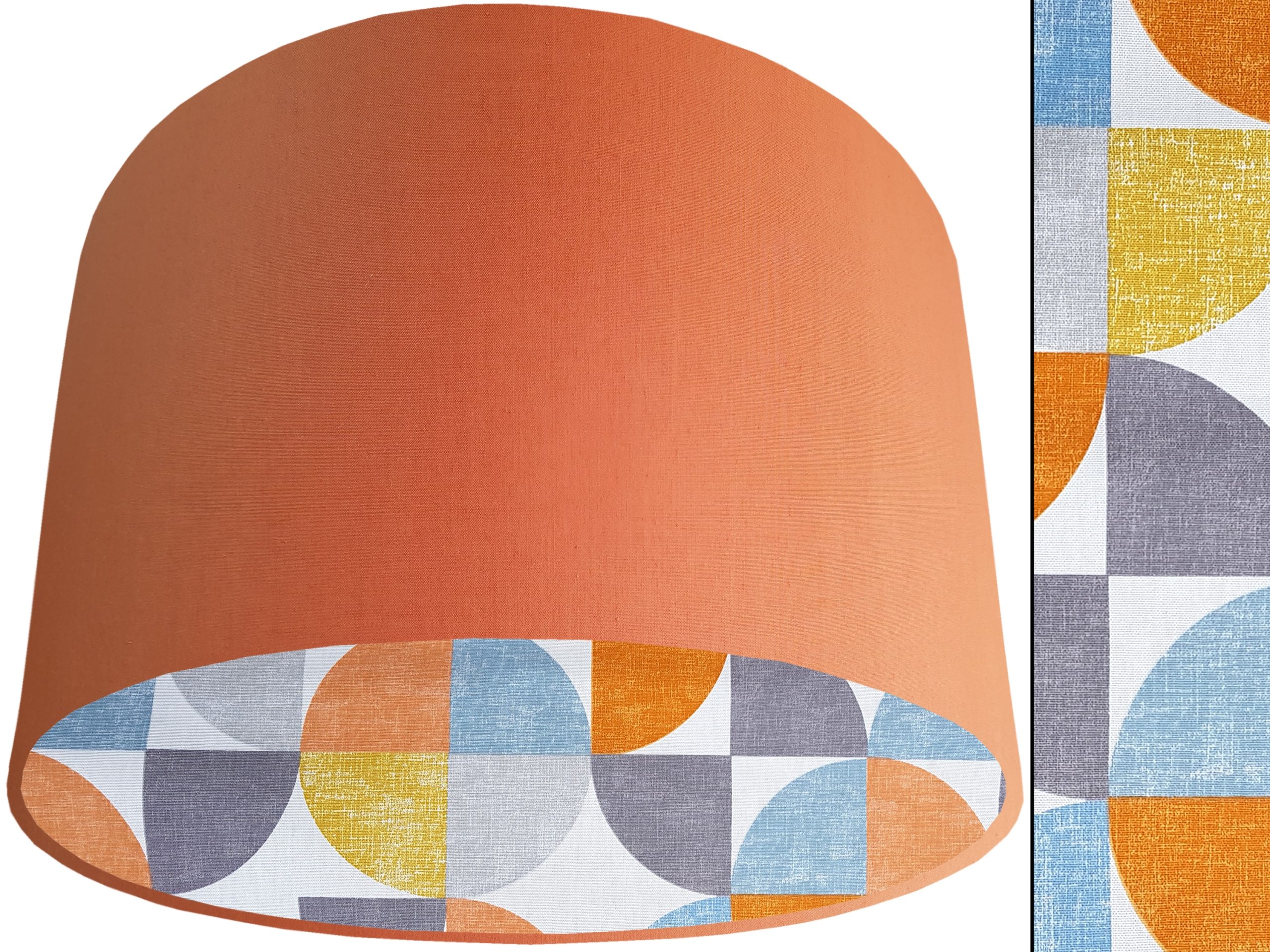 Spiral Capri Orange Lampshade Orange, Retro Light Shade