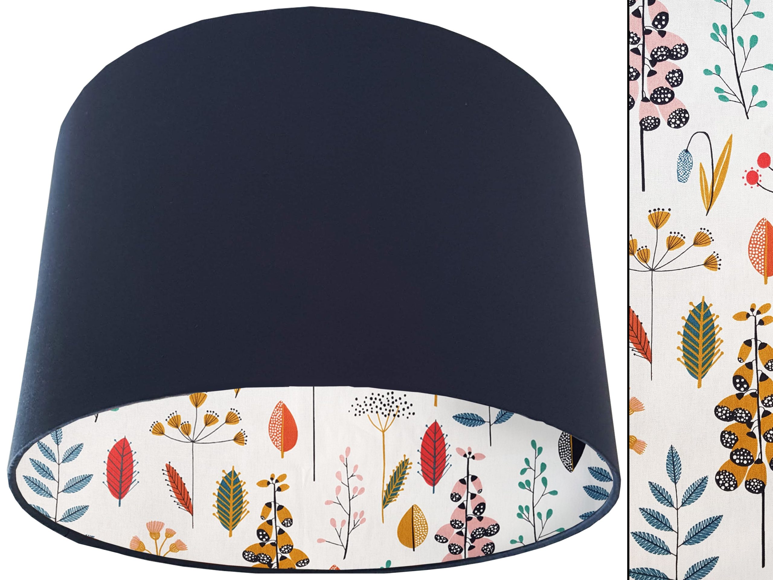 Scandi Flowers Lampshade Blue, Stylish Modern Home Light