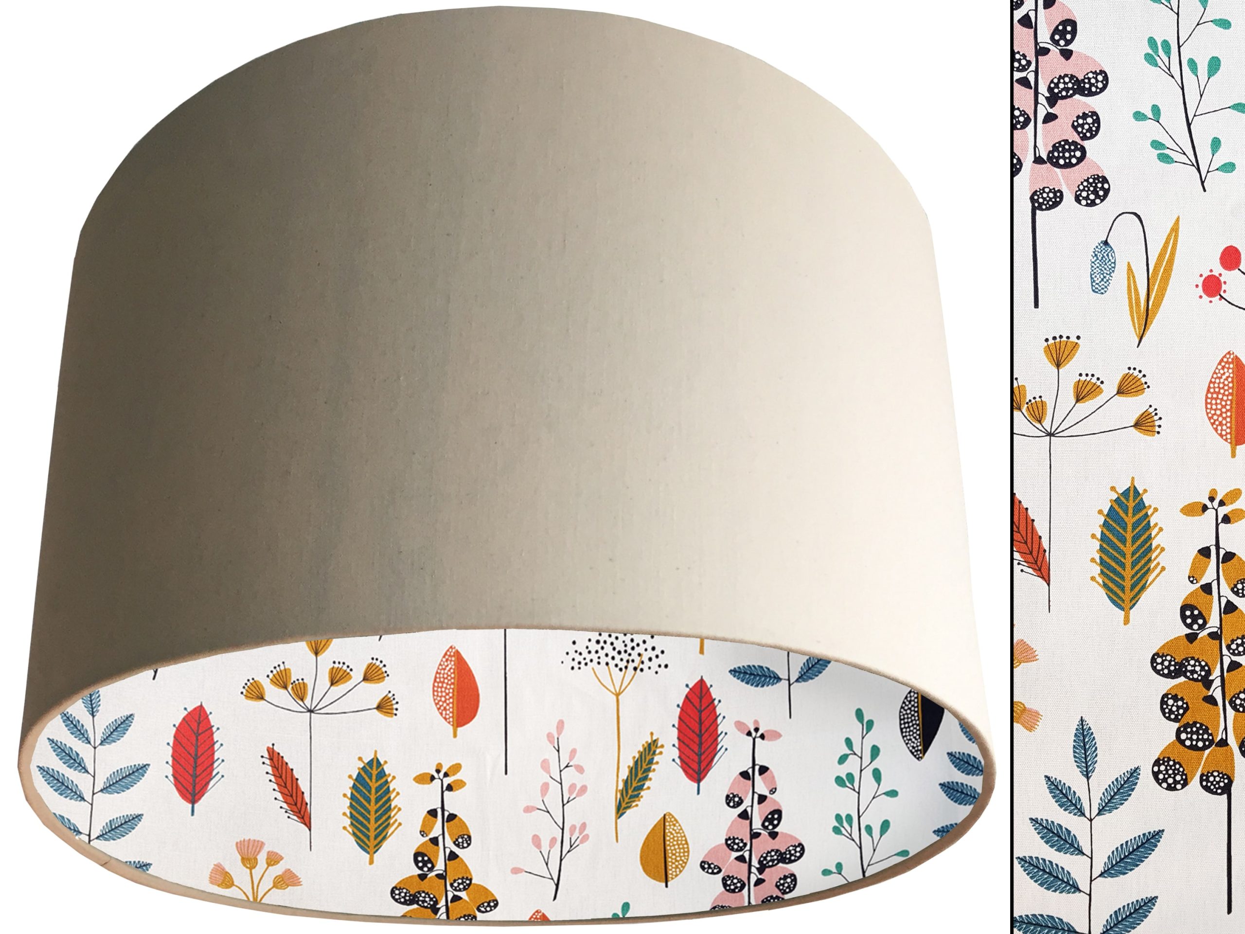 Scandi Flowers Lampshade Cream, Stylish Modern Home Light