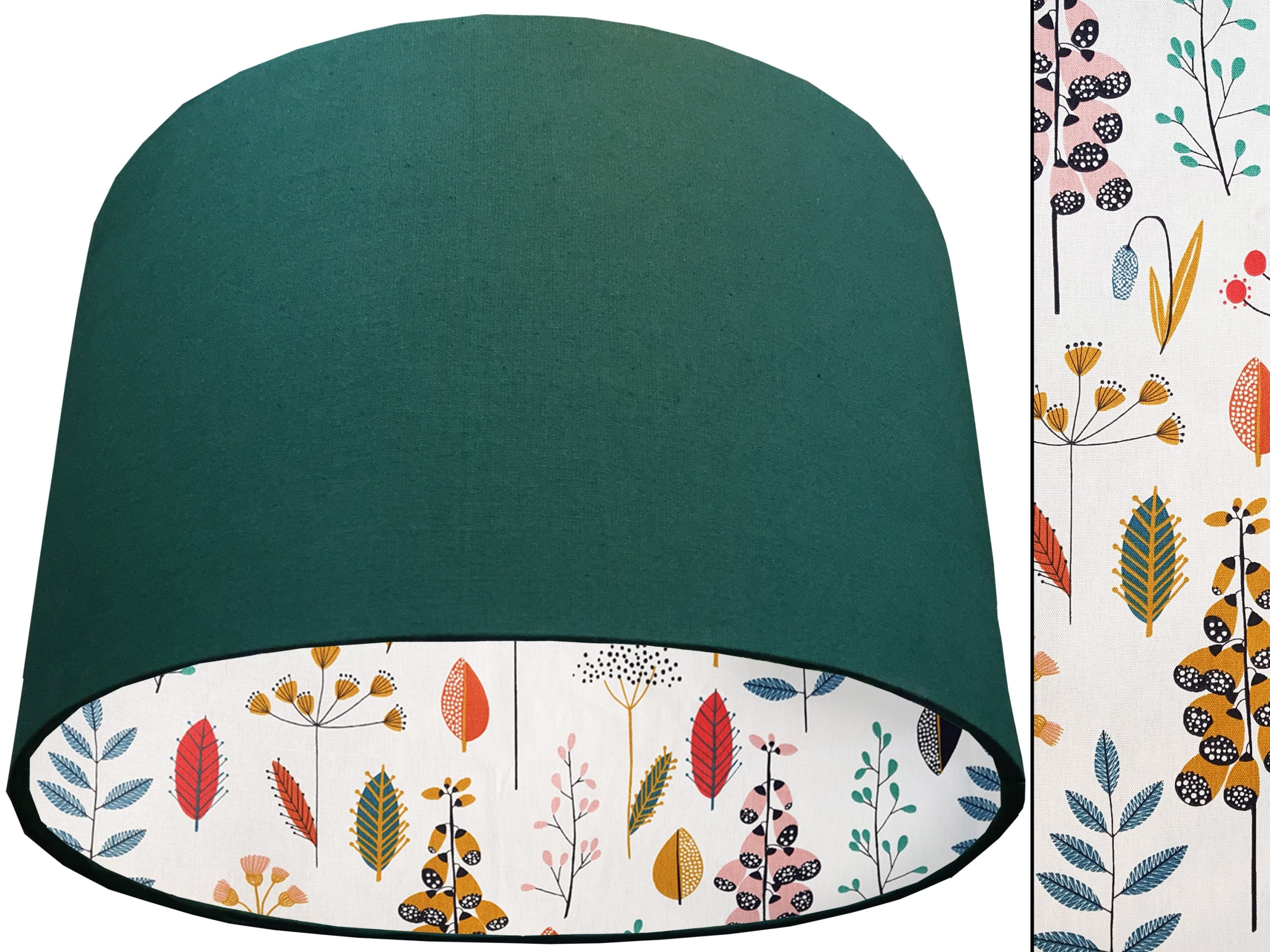 Scandi Flowers Lampshade Green, Stylish Modern Home Light
