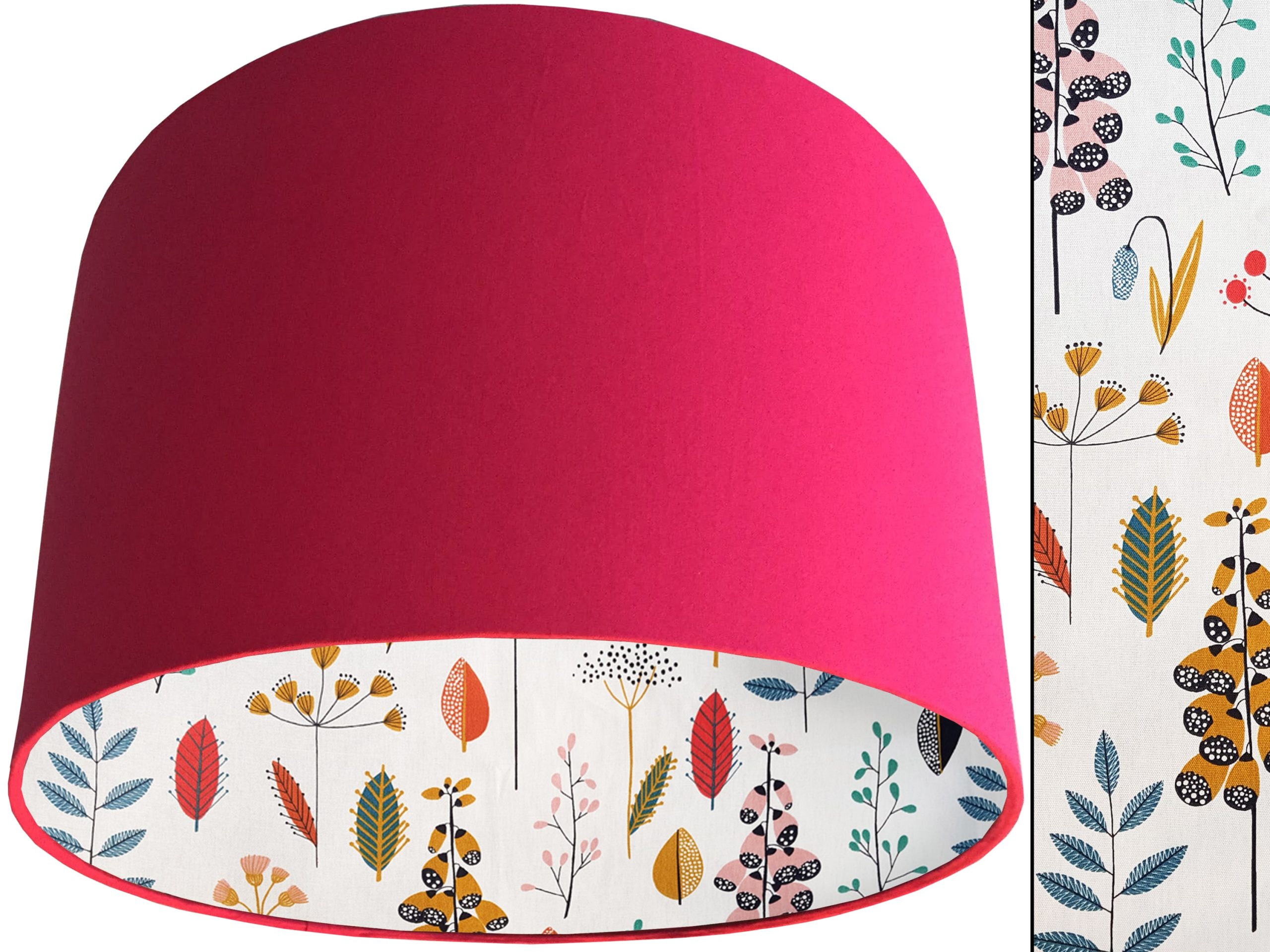 Scandi Flowers Lampshade Pink, Stylish Modern Home Light