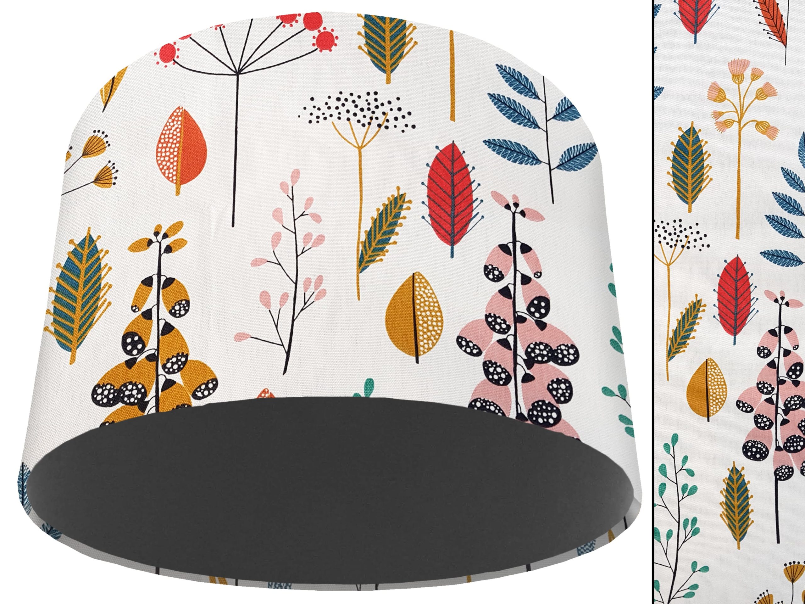 Scandi Flowers Light Shade Dark Grey, Modern Scandinavian