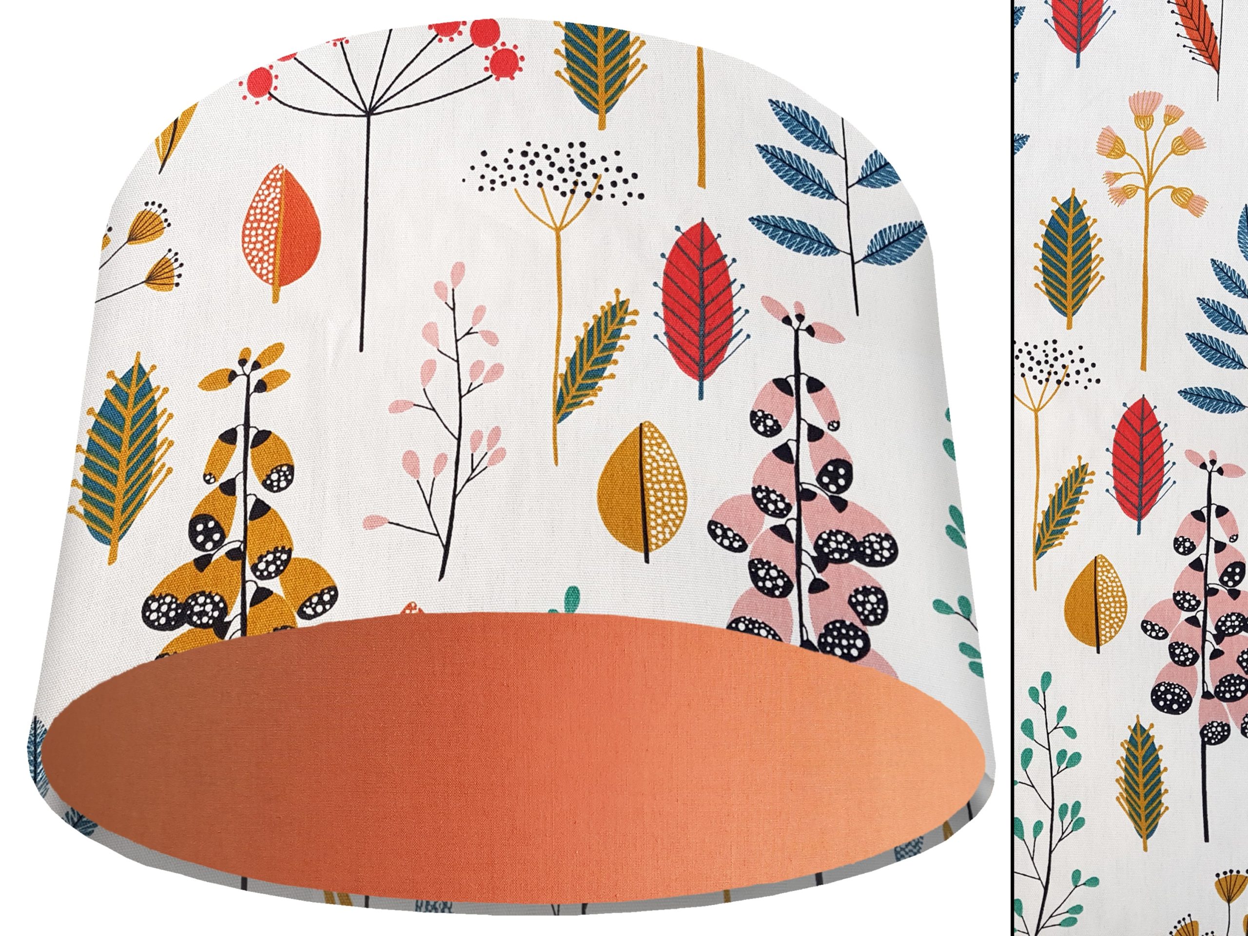 Scandi Flowers Light Shade Orange, Modern Scandinavian
