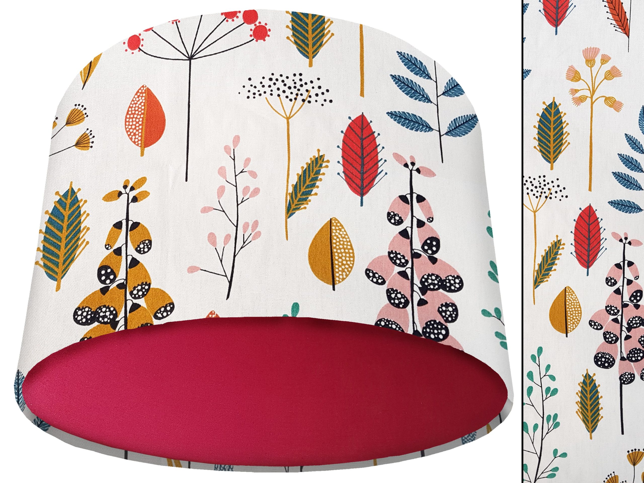Scandi Flowers Light Shade Red, Modern Scandinavian