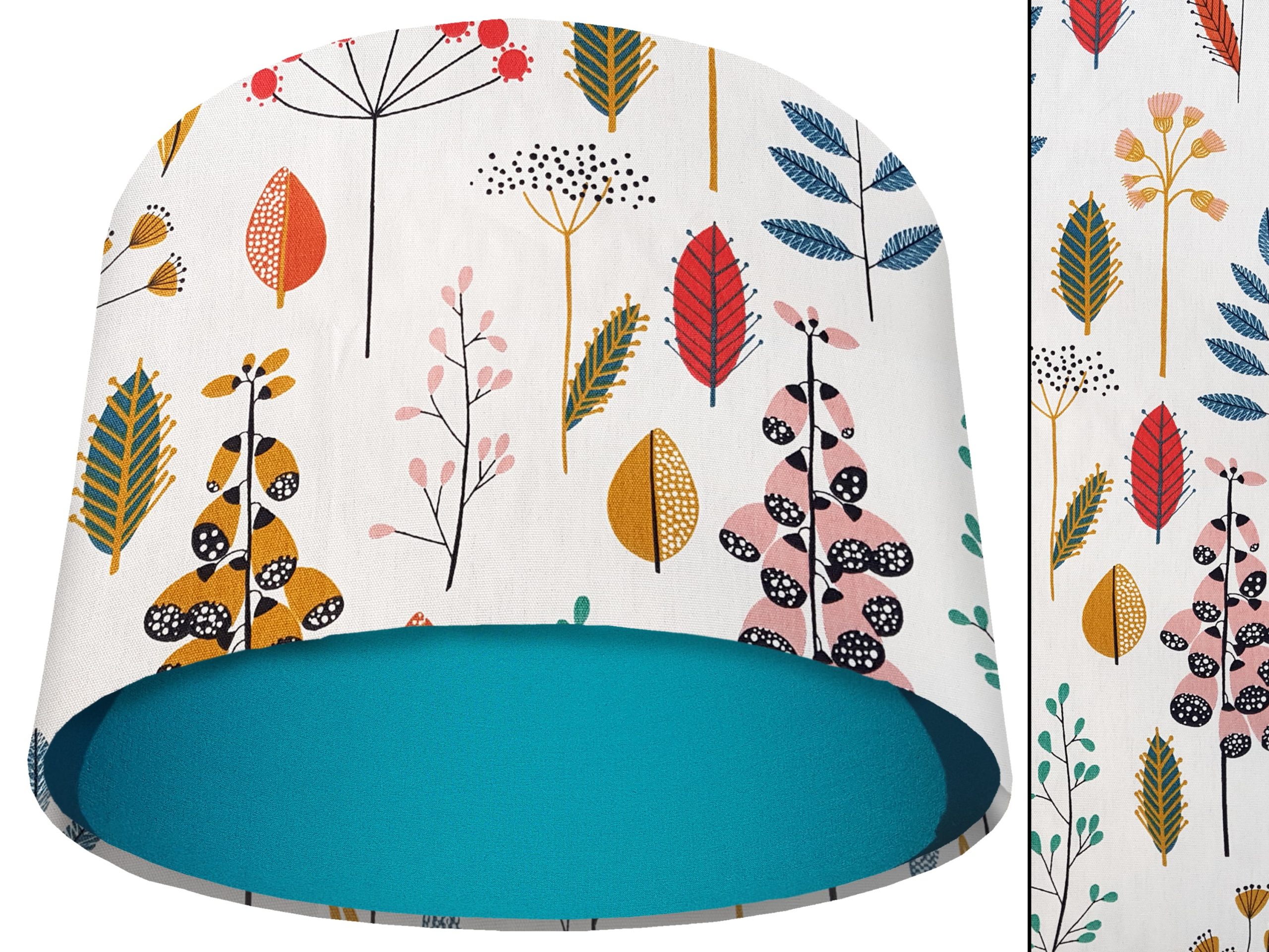 Scandi Flowers Light Shade Teal, Modern Scandinavian