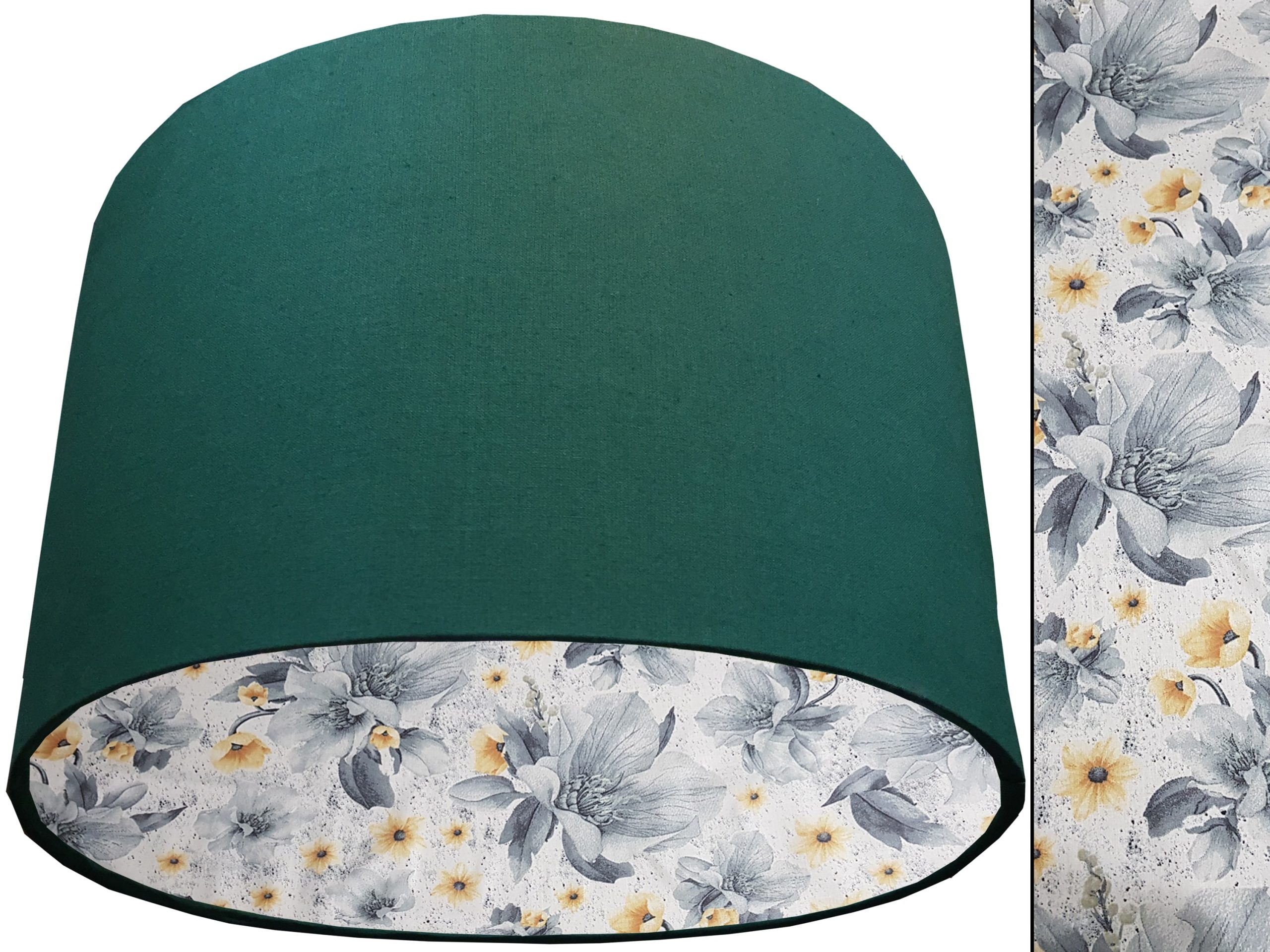 Silver Flower Lampshade Green, Stylish Country Home Interior