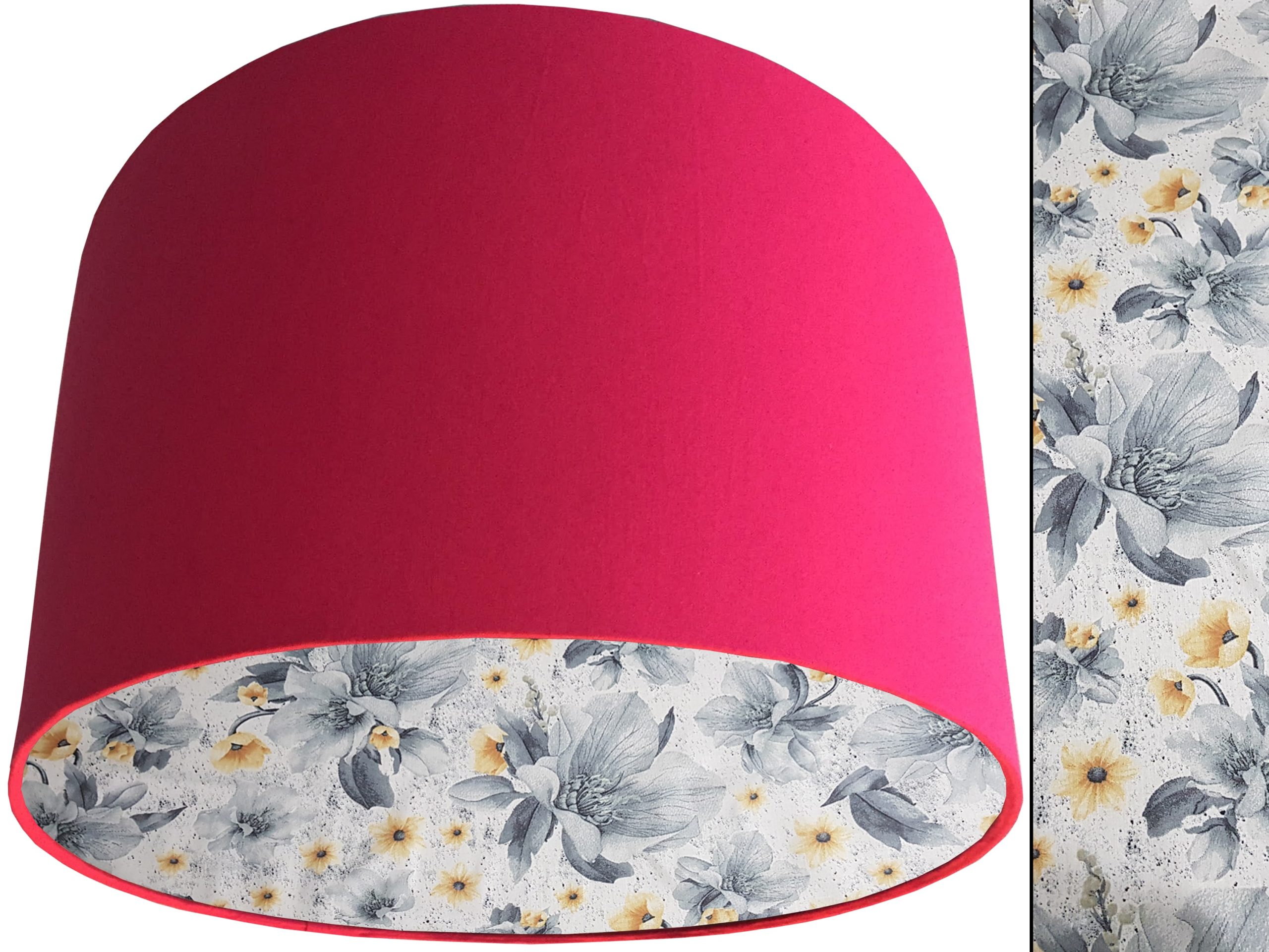 Silver Flower Lampshade Pink, Stylish Country Home Interior