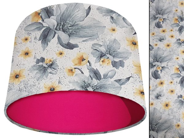 Silver Flower Light Shade Pink, Classic Country Lampshade