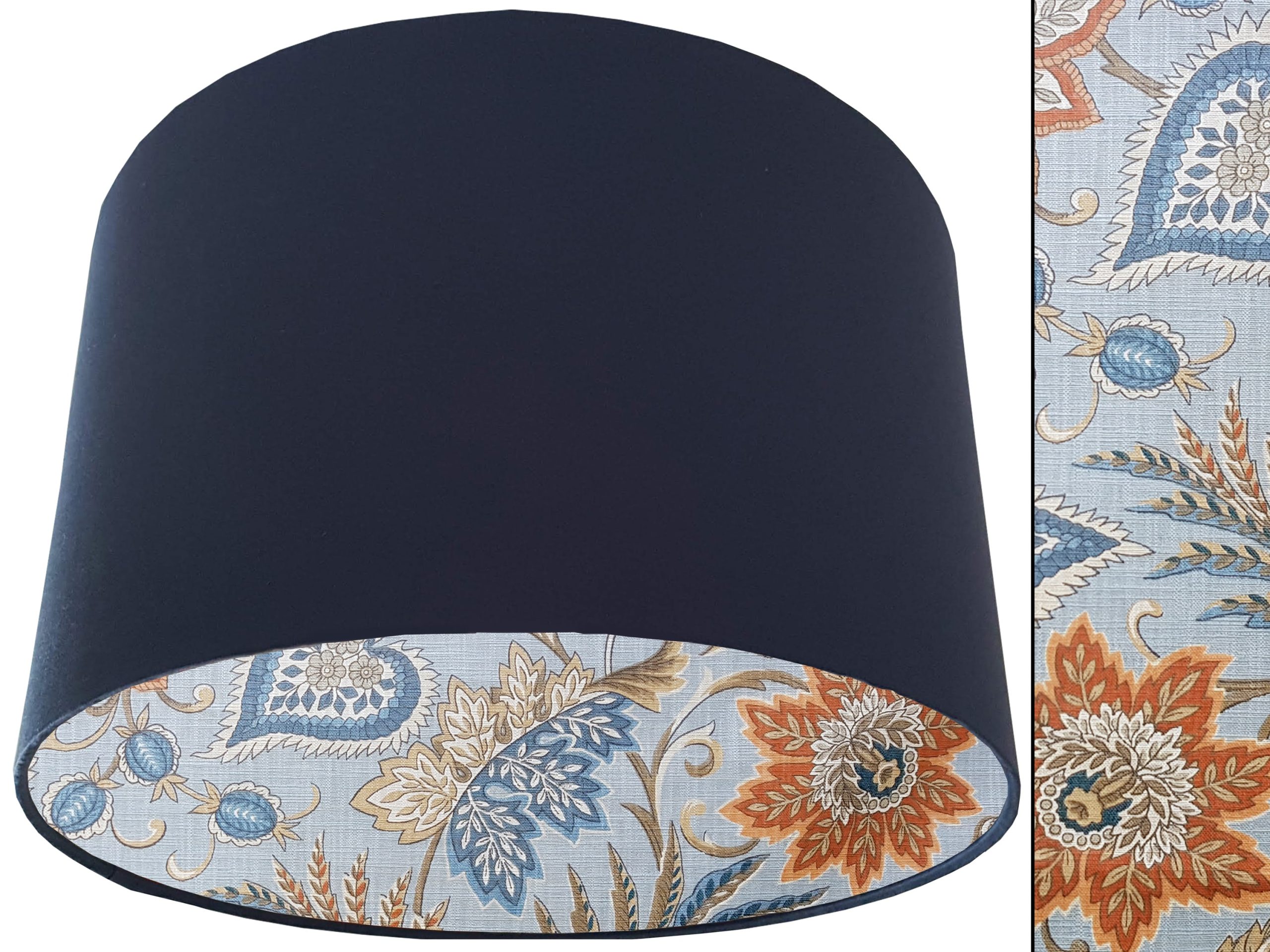 Sky Blue Paisley Lampshade Blue, Modern Floral Light