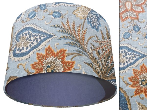 Paisley Sky Blue Light Shade Blue, Modern Home Interior