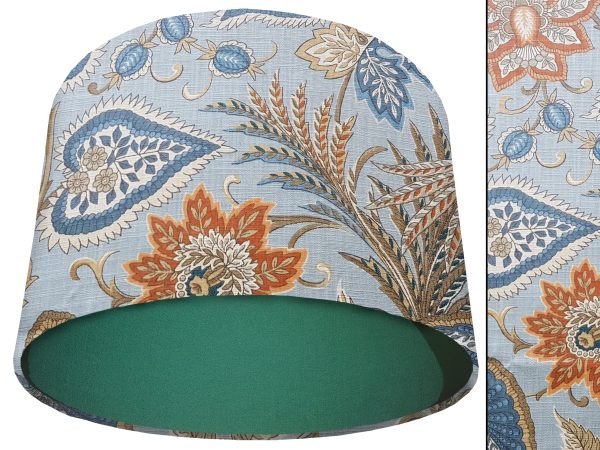 Paisley Sky Blue Light Shade Green, Modern Home Interior