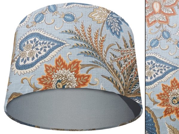 Paisley Sky Blue Light Shade Light Grey, Modern Home Interior