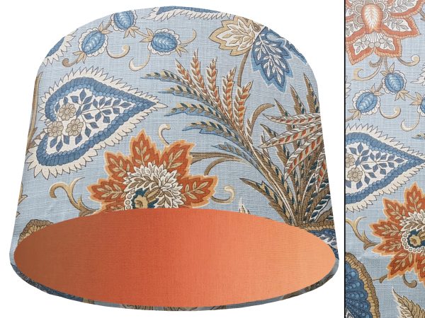 Paisley Sky Blue Light Shade Orange, Modern Home Interior