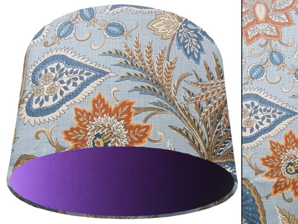 Paisley Sky Blue Light Shade Purple, Modern Home Interior