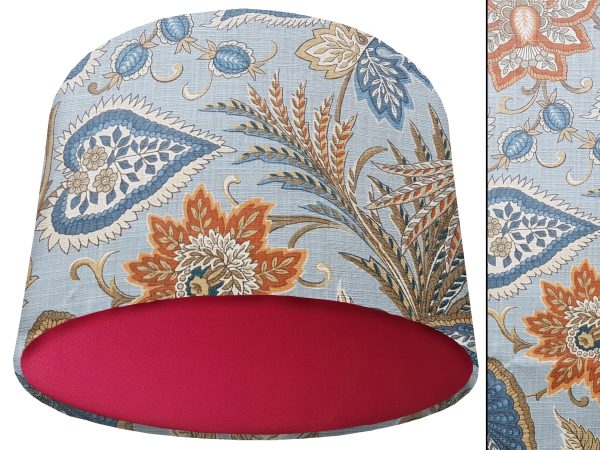 Paisley Sky Blue Light Shade Red, Modern Home Interior