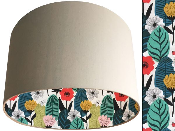 Summer Leaf Lampshade Cream, Modern Scandi Interior