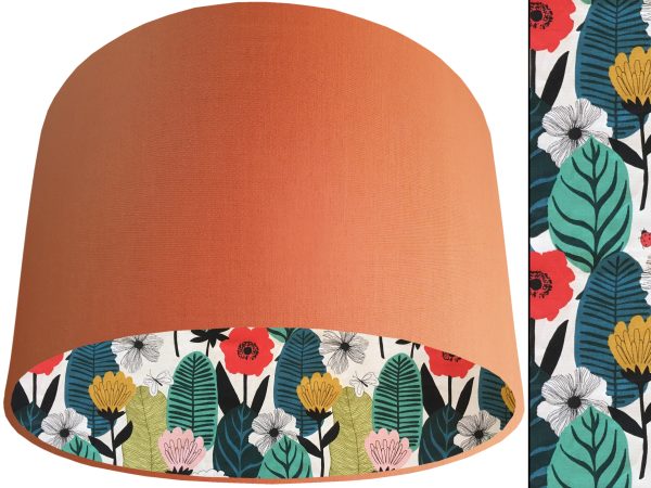 Summer Leaf Lampshade Orange, Modern Scandi Interior