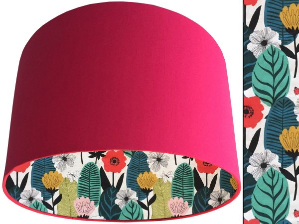 Summer Leaf Lampshade Pink, Modern Scandi Interior