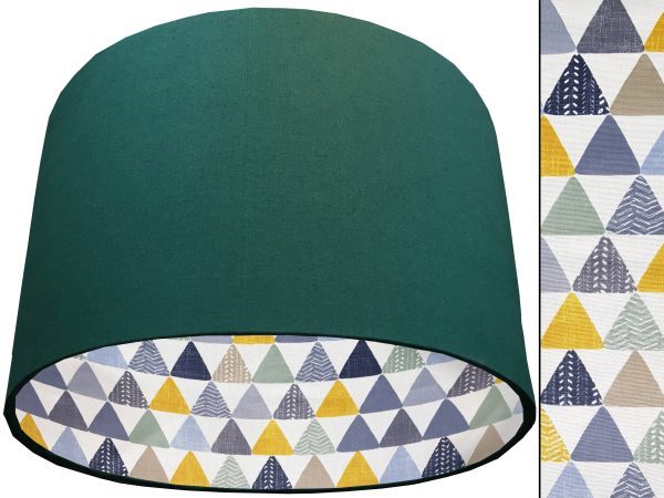 Geometric Patterned Lampshade Green, Colourful Light Shade