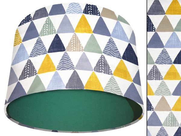 Geometric Patterned Light Shade Green, Modern Interior
