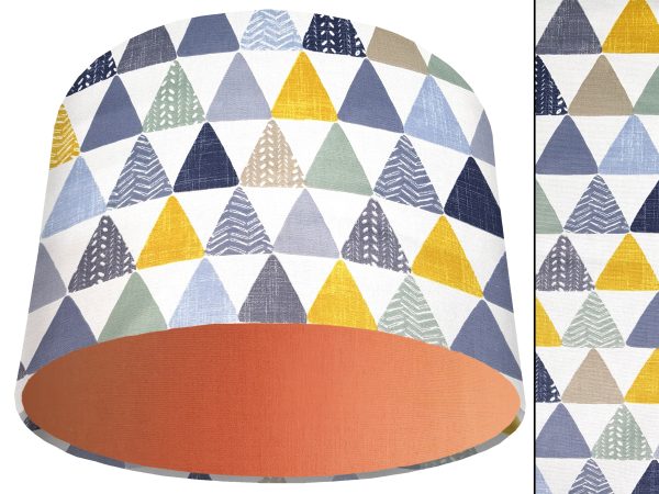 Geometric Patterned Light Shade Orange, Modern Interior