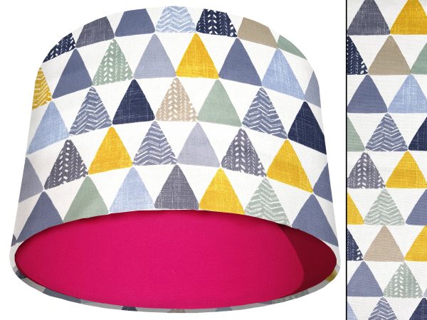 Geometric Patterned Light Shade Pink, Modern Interior