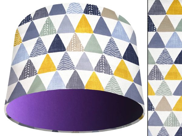 Geometric Patterned Light Shade Purple, Modern Interior