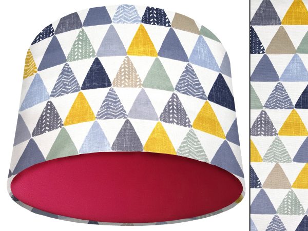 Geometric Patterned Light Shade Red, Modern Interior