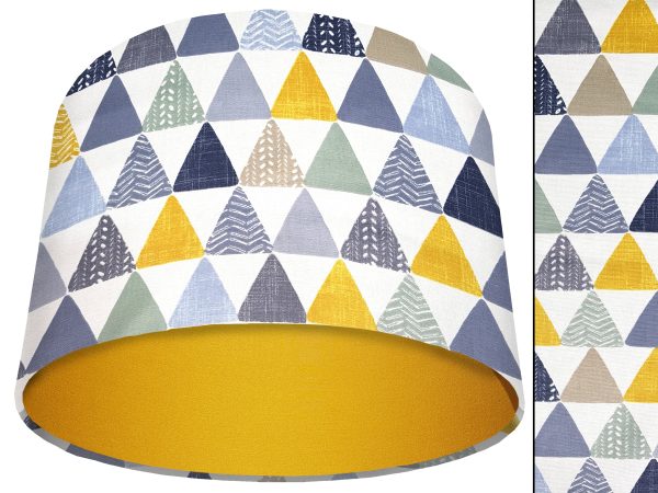 Geometric Patterned Light Shade Yellow, Modern Interior