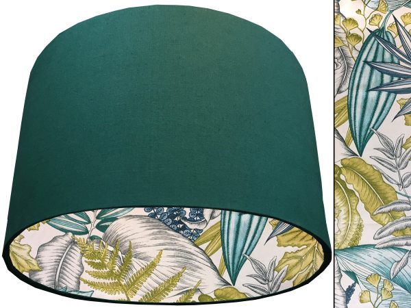 White Tropical Blue Lampshade Green, Bold Interior Home