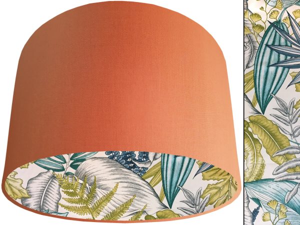 White Tropical Blue Lampshade Orange, Bold Interior Home