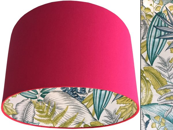 White Tropical Blue Lampshade Pink, Bold Interior Home