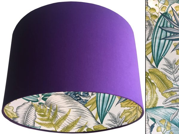 White Tropical Blue Lampshade Purple, Bold Interior Home
