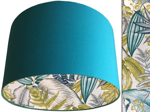 White Tropical Blue Lampshade Teal, Bold Interior Home