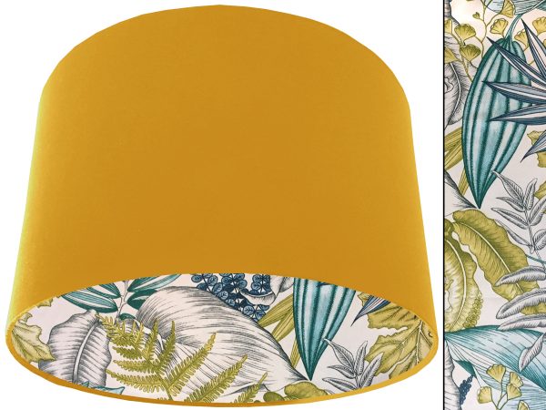 White Tropical Blue Lampshade Yellow, Bold Interior Home