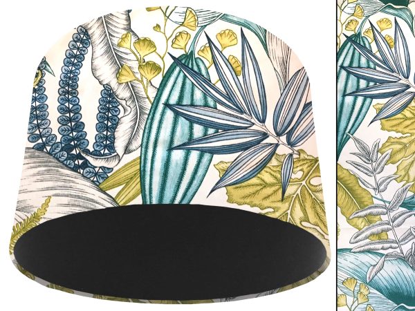 White Tropical Blue Light Shade Black, Colourful Home