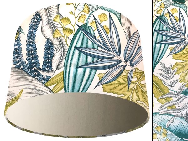 White Tropical Blue Light Shade Cream, Colourful Home