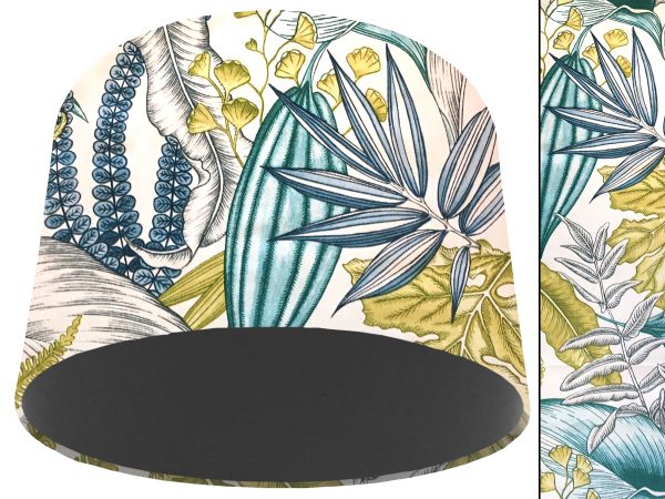 White Tropical Blue Light Shade Dark Grey, Colourful Home