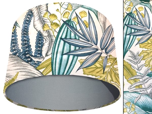 White Tropical Blue Light Shade Light Grey, Colourful Home