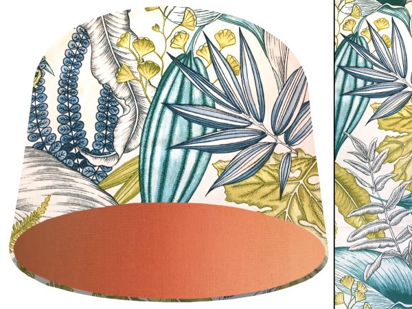 White Tropical Blue Light Shade Orange, Colourful Home