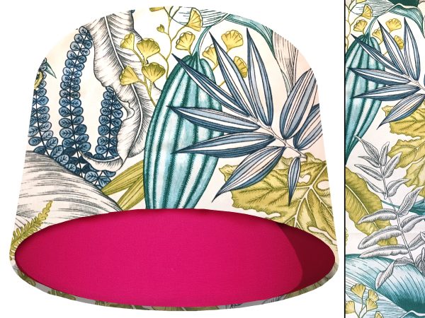 White Tropical Blue Light Shade Pink, Colourful Home