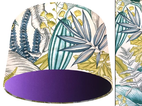 White Tropical Blue Light Shade Purple, Colourful Home