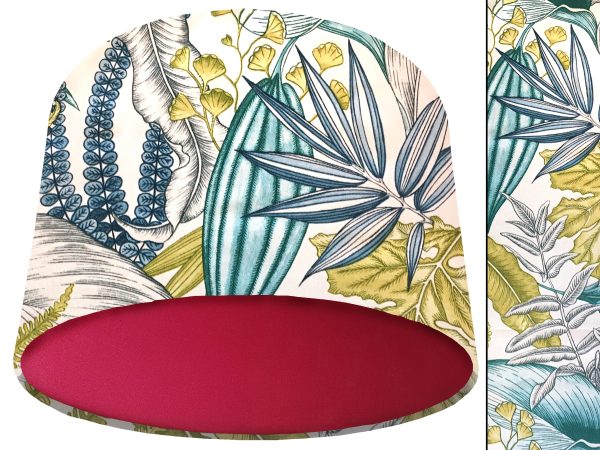 White Tropical Blue Light Shade Red, Colourful Home