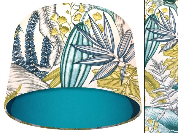 White Tropical Blue Light Shade Teal, Colourful Home