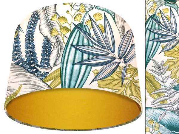 White Tropical Blue Light Shade Yellow, Colourful Home