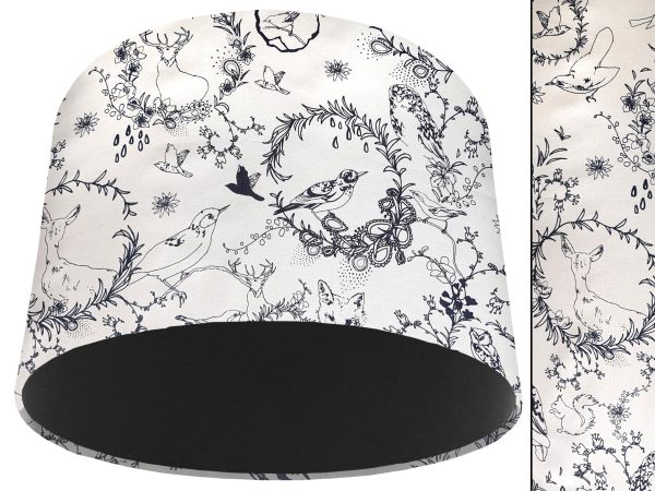 Black & White Animal Light Shade Black, Modern Country