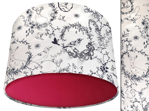 Black & White Animal Light Shade Red, Modern Country