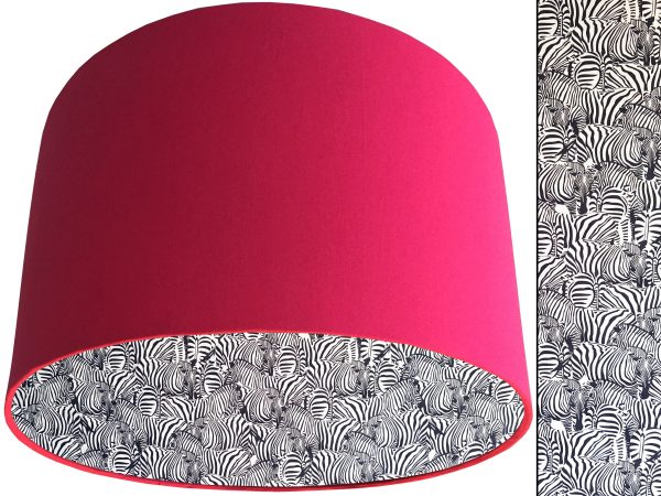 Zebra Print Lampshade Pink, Animal Print Light Shade