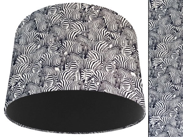 Zebra Print Light Shade Black, Bold Home Interior Lighting